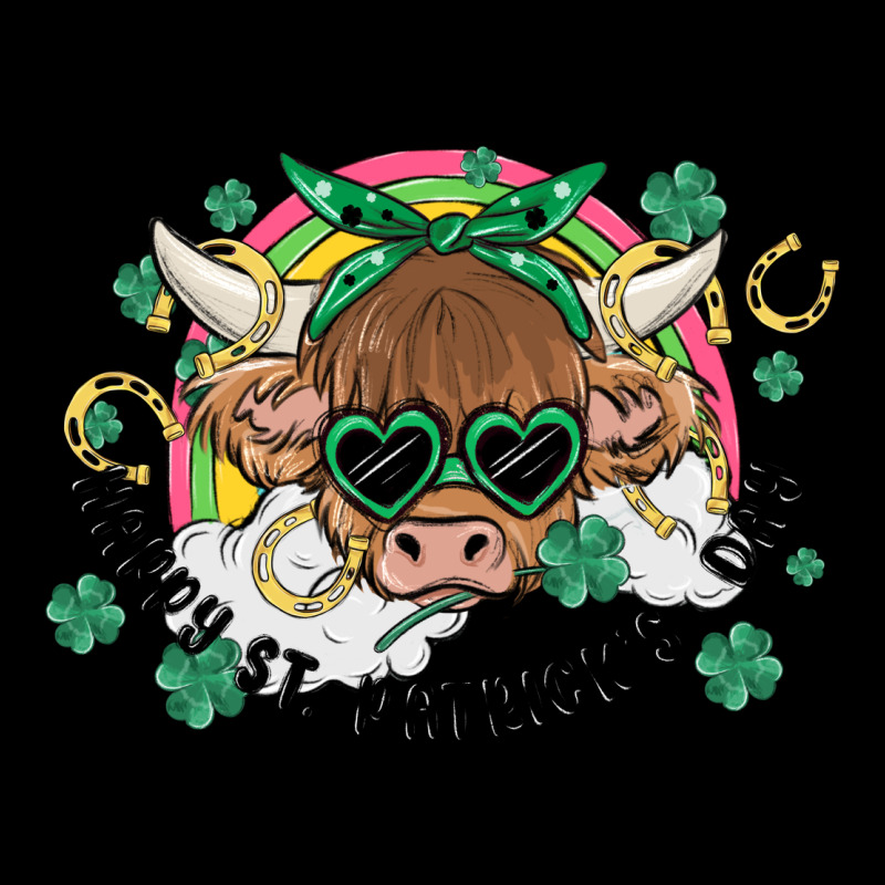 St. Patrick's Day Highland Cow Heavy Core Tee by MaliasSmallBusiness | Teevron