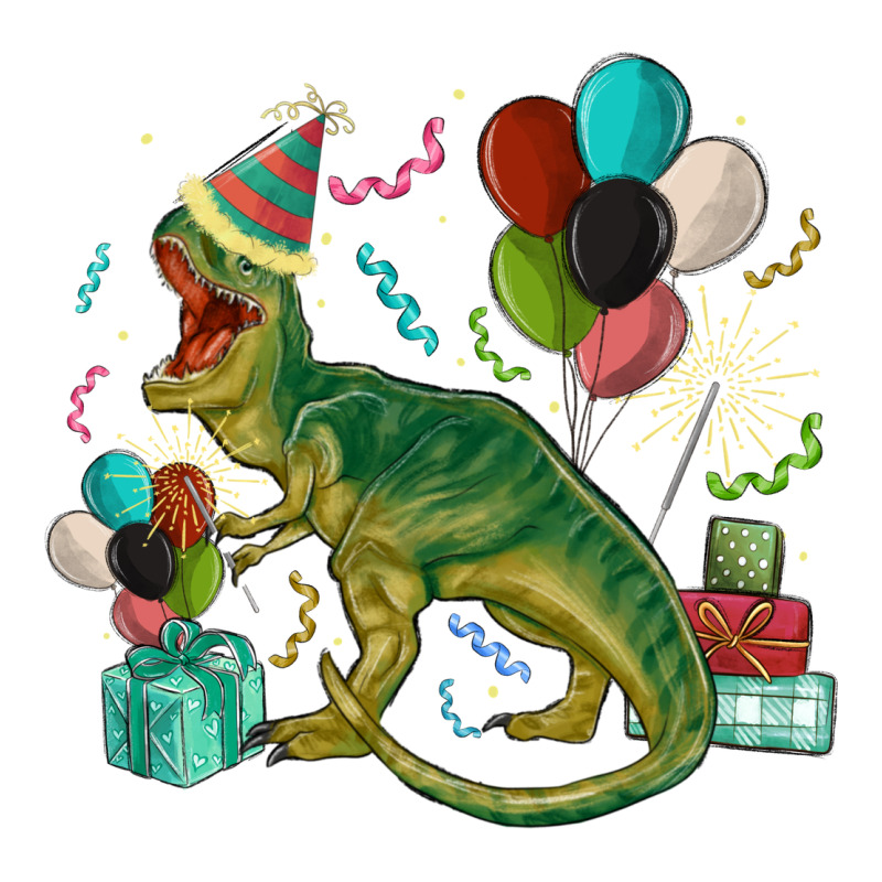 Party T Rex Ladies Tee by MaliasSmallBusiness | Teevron