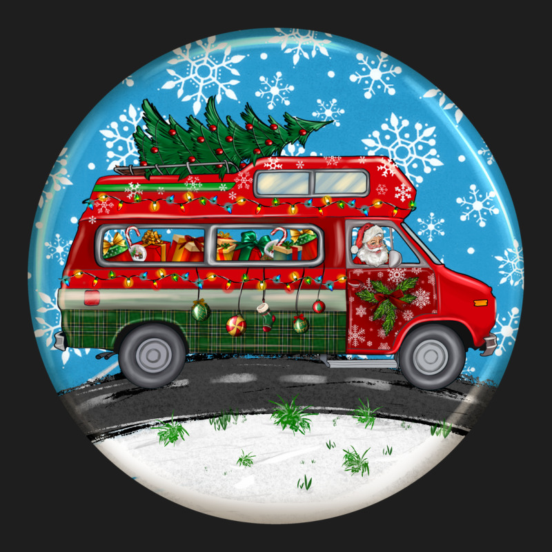 Santa Claus With Retro Van  Christmas Ornament Heavyweight Hoodie by BundleAndBundleShop | Teevron