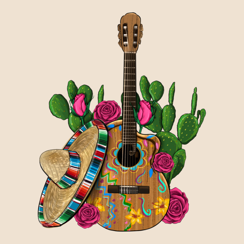 ,mexican Sombrero Guitar Rose Cactus Urban Heavy Tee by Artiststas | Teevron