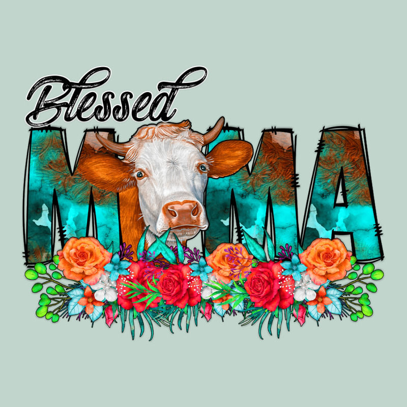 Blessed Mama Flowers Cow Zipper Hoodie by CowCowDesign | Teevron