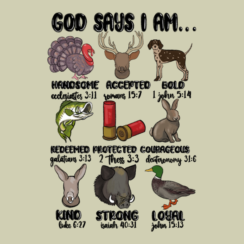 God Says I Am Hunting Heavy Core Tee by MaliasSmallBusiness | Teevron