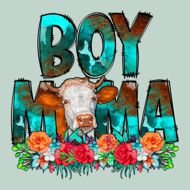 Boy Mama Flowers Cow Zipper Hoodie by CowCowDesign | Teevron