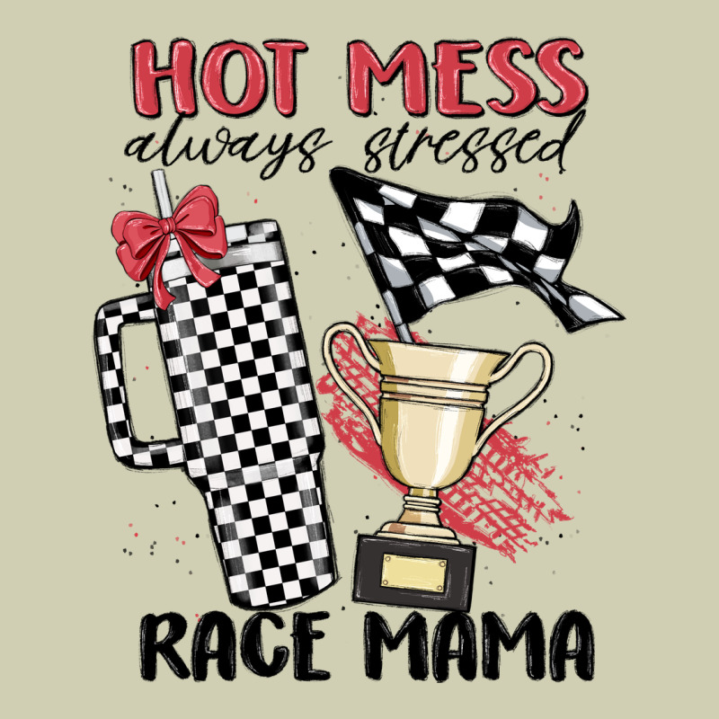 Hot Mess Always Stressed Race Mama Heavy Core Tee by MaliasSmallBusiness | Teevron