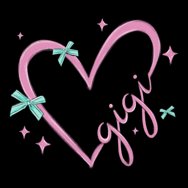 Gigi With Heart And Ribbons Ladies Tee by MaliasSmallBusiness | Teevron