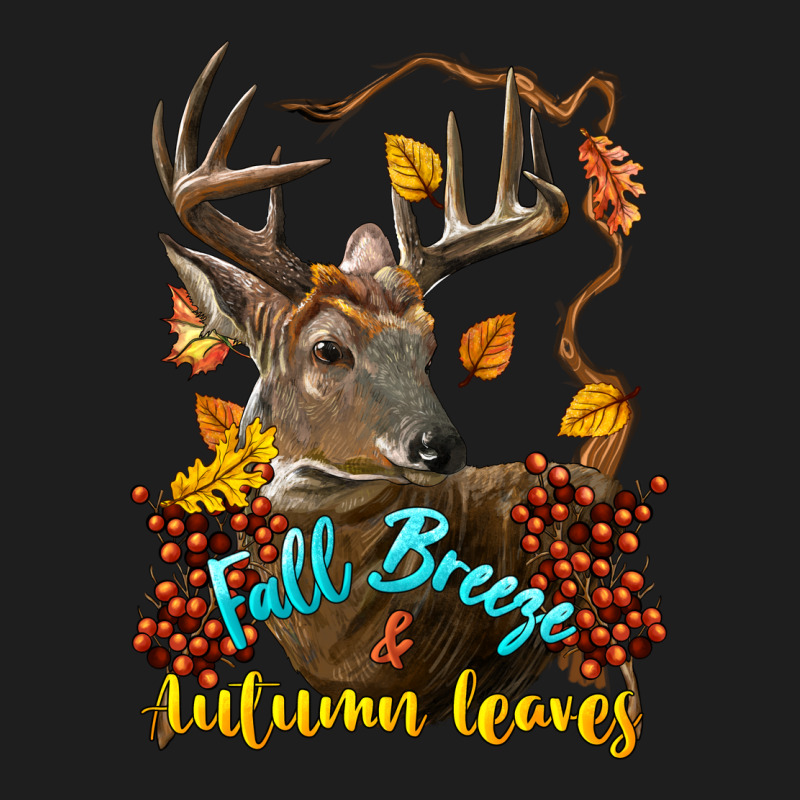 Fall Breeze And Autumn Leaves Deer Classic Tee by LillyAllenDesigns | Teevron