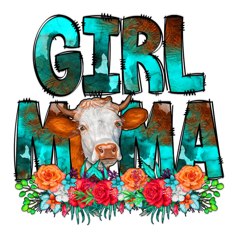Girl Mama Flowers Cow Zipper Hoodie by CowCowDesign | Teevron