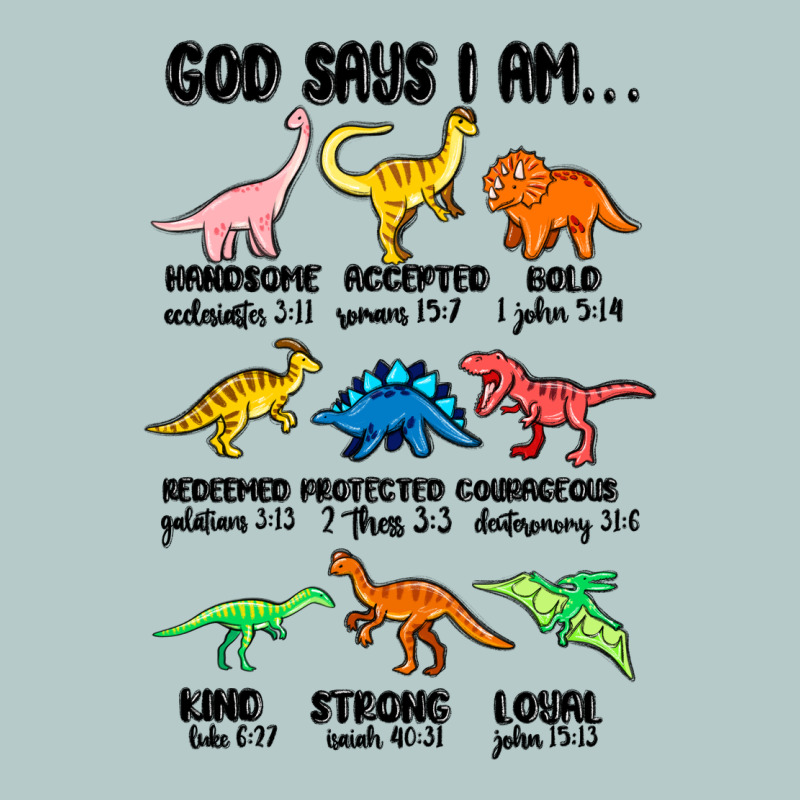 God Says I Am Dinosaurs Handsome Heavy Core Tee by MaliasSmallBusiness | Teevron