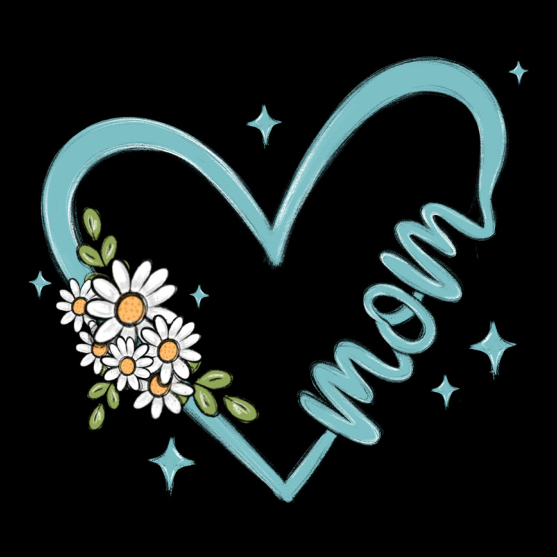 Mom With Heart And Flowers Ladies Tee by MaliasSmallBusiness | Teevron