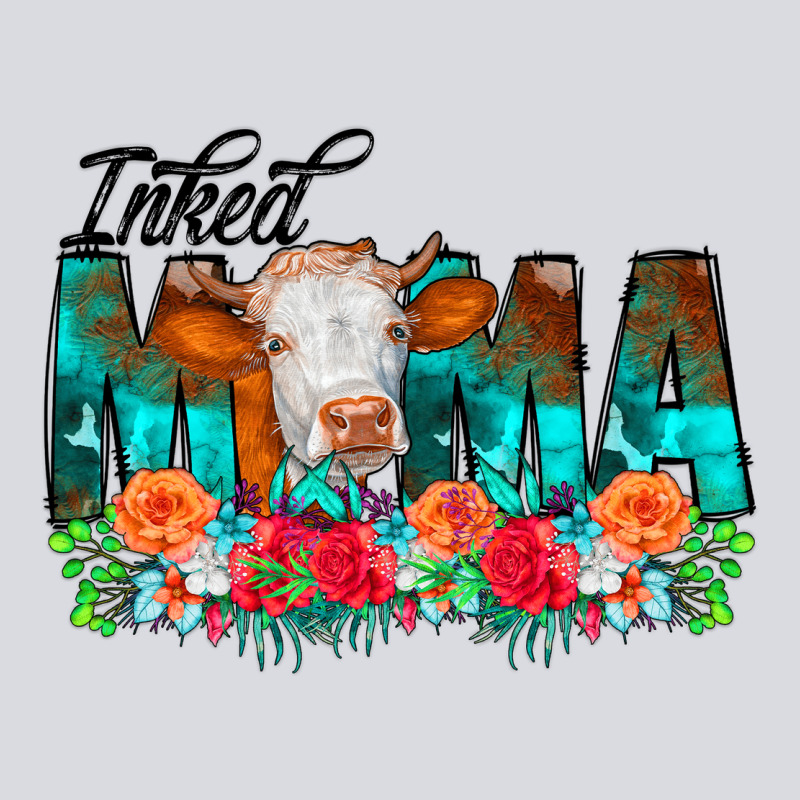 Inked Mama Flowers Cow Zipper Hoodie by CowCowDesign | Teevron