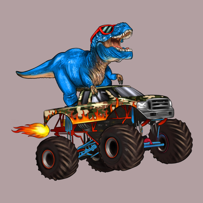 Monster Truck And  T Rex Dinosaur Vintage Hoodie by Artiststas | Teevron