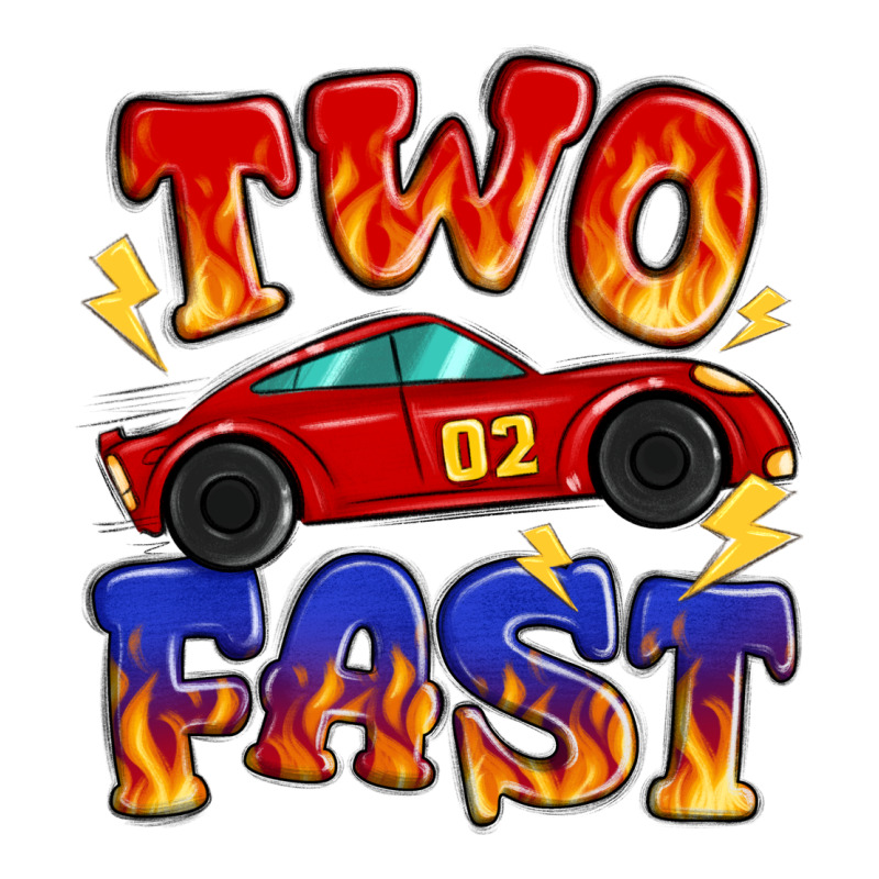 Two Fast Boys Birthday Racing Car Premium Tee by MaliasSmallBusiness | Teevron