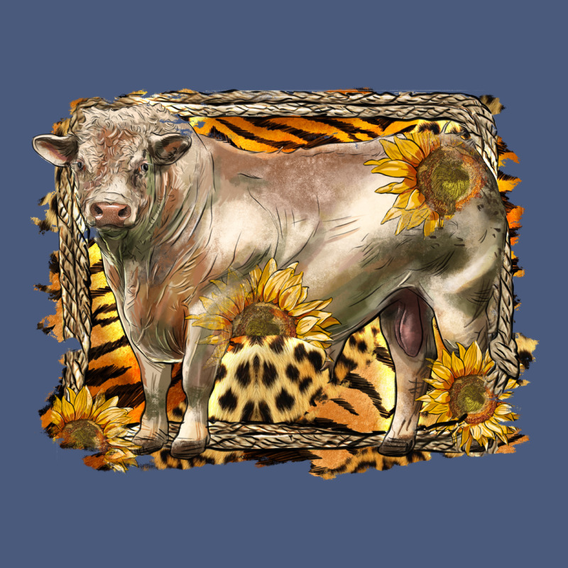 Western Charolais Bull Vintage Hoodie by LillyAllenDesigns | Teevron