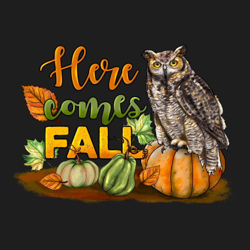 Here Comes Fall Owl Classic Tee by LillyAllenDesigns | Teevron