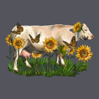 Charolais Cow With Sunflower Vintage Hoodie | Teevron