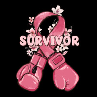 Survivor Breast Cancer With Boxing Gloves Ladies Tee | Teevron