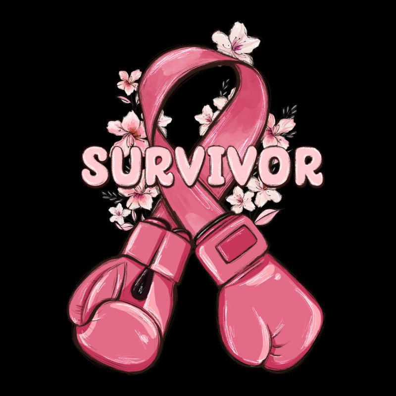 Survivor Breast Cancer With Boxing Gloves Ladies Tee by MaliasSmallBusiness | Teevron