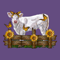 Charolais Calf With Sunflowers Vintage Hoodie | Teevron
