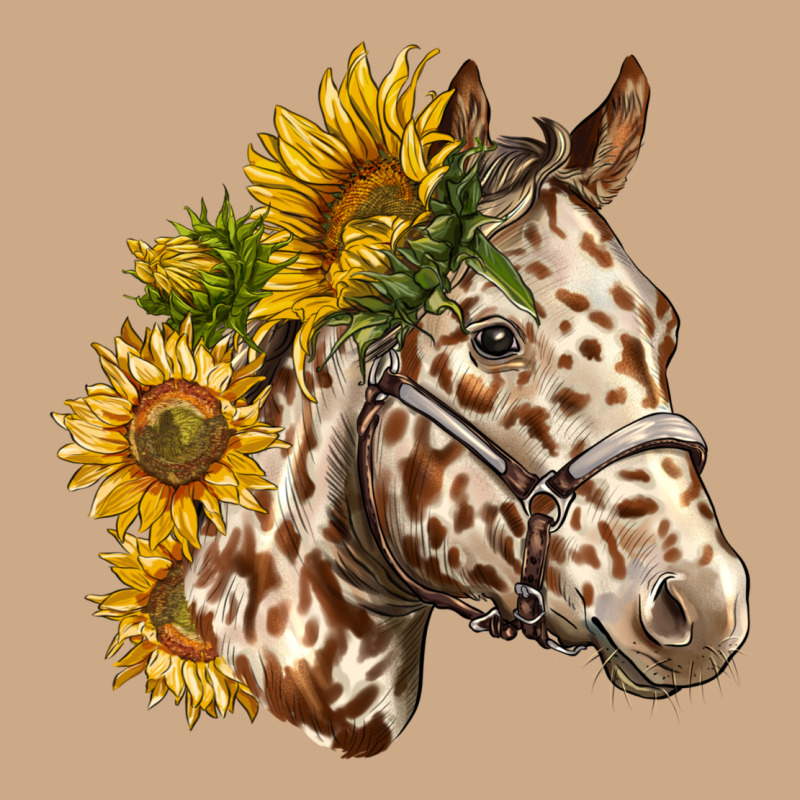 Appaloosa Horse With Sunflowers Vintage Hoodie by LillyAllenDesigns | Teevron