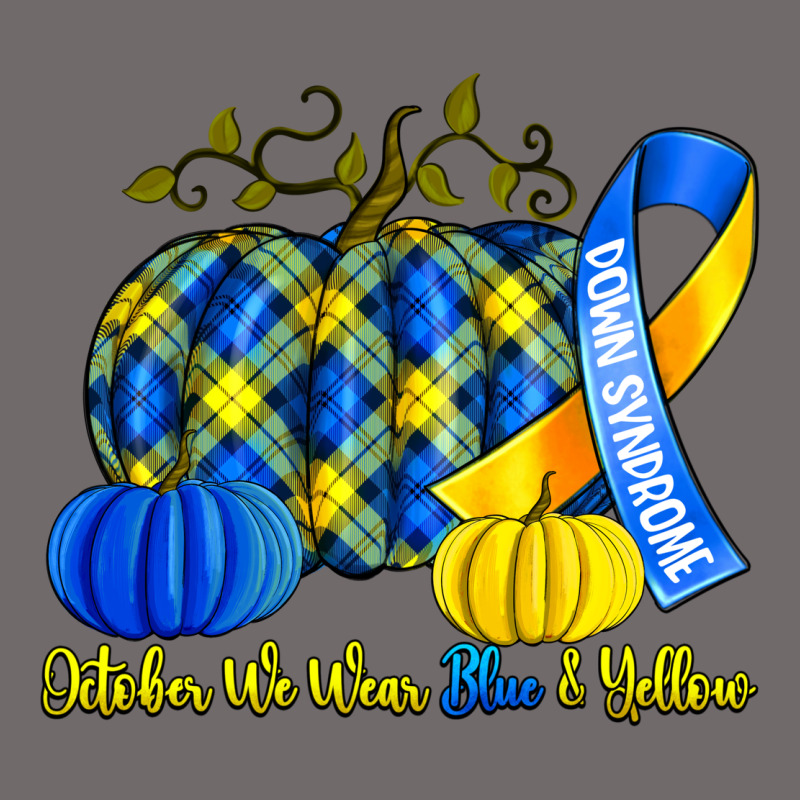 October We Wear Blue And Yellow With Pumpkins Urban Heavy Tee by Artiststas | Teevron