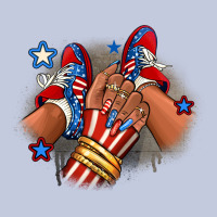 America Afro Girl Sneakers Long Sleeve Tee | Teevron