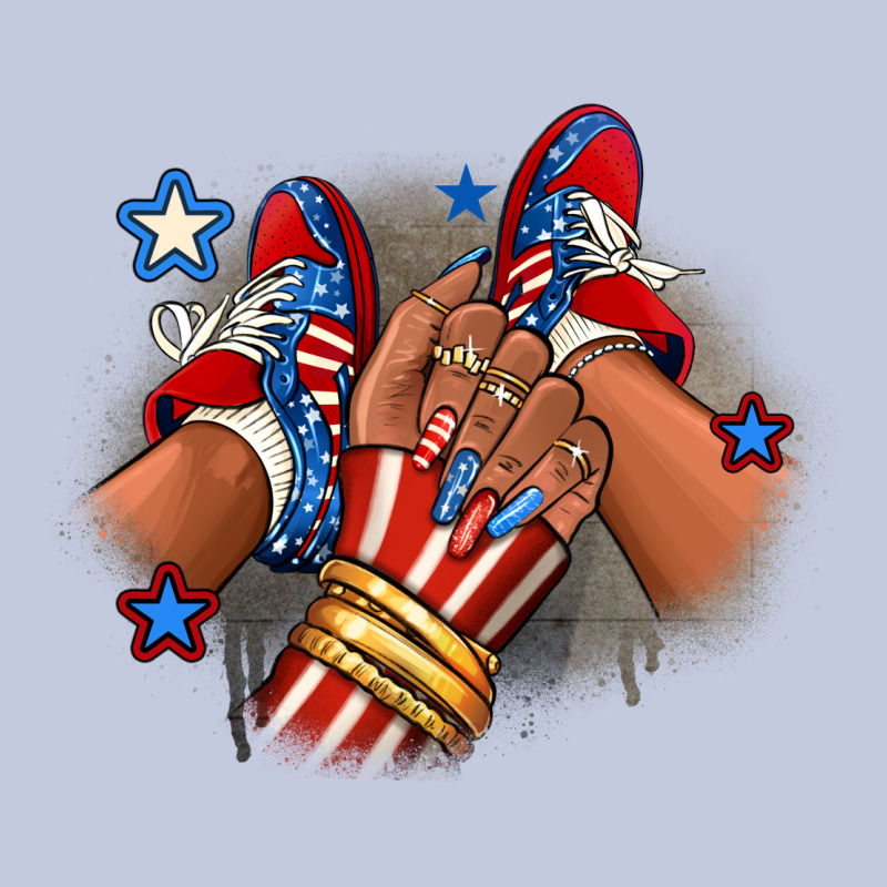 America Afro Girl Sneakers Long Sleeve Tee by RanaPortraitStore | Teevron