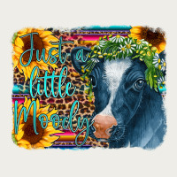 Cow Serape Just A Little Moody Zipper Hoodie | Teevron