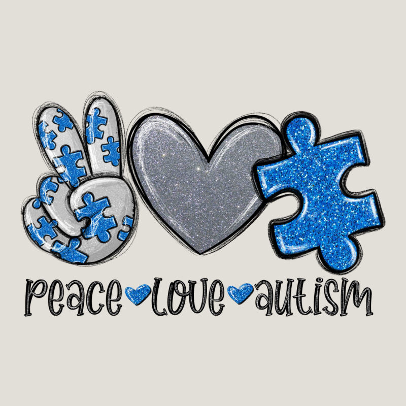 Peace Love Autism Heavy Core Tee by MaliasSmallBusiness | Teevron