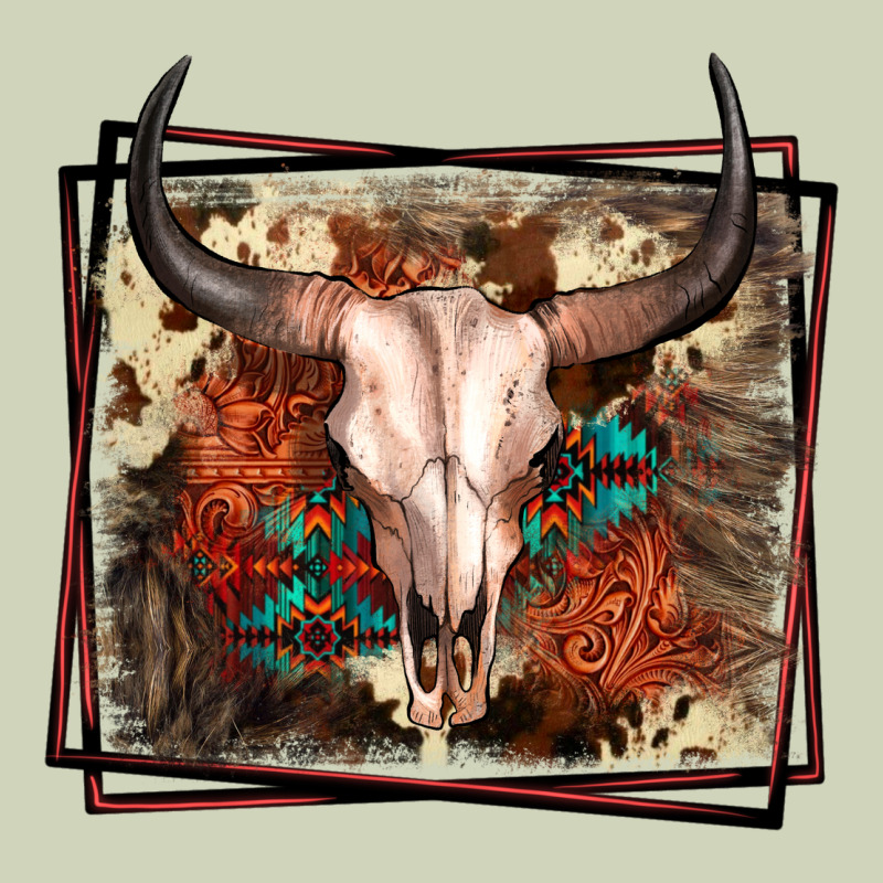 Western Bull Skull Heavyweight Hoodie by FaDigitalArtStudio | Teevron