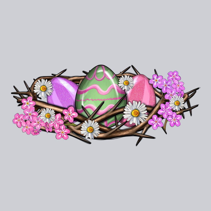 Easter Eggs And Crown Of Thorns Easter Day Heavyweight Sweatshirt by HowdyJamesFarm | Teevron