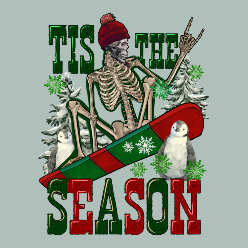 Tis The Season Skeleton Snowboard Heavyweight Hoodie by FaDigitalArtStudio | Teevron