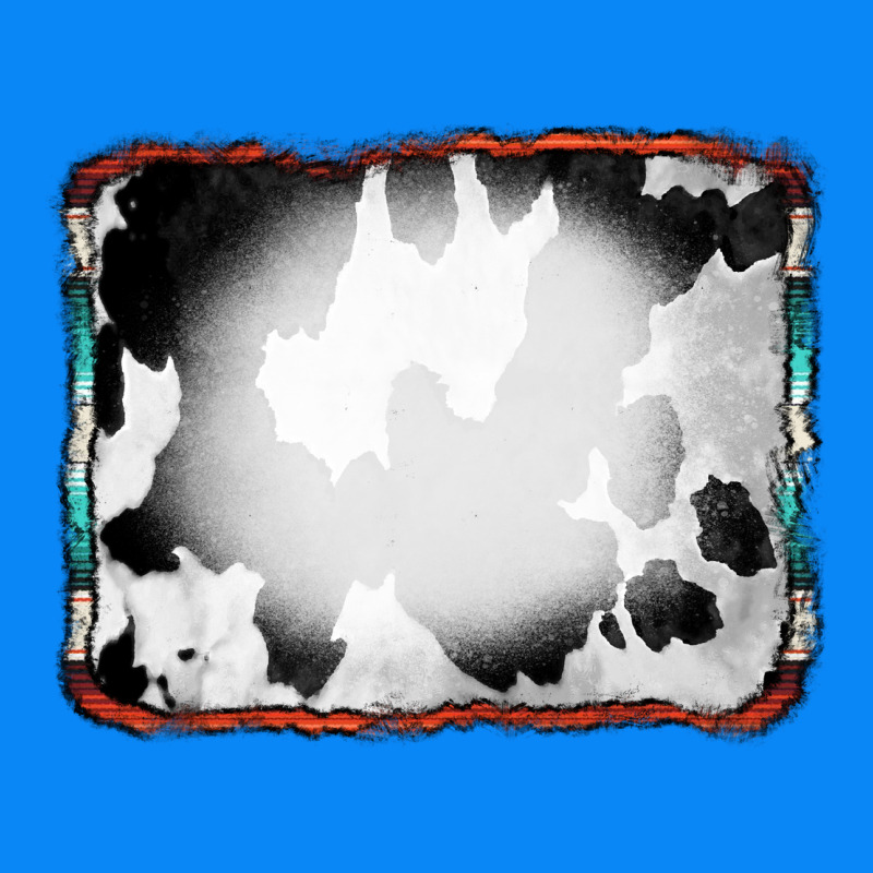 Cowhide Background With Bleach Serape Frame Zipper Hoodie by CowCowDesign | Teevron