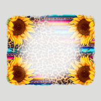 Serape Bleached Sunflowers Leopard Background Zipper Hoodie | Teevron