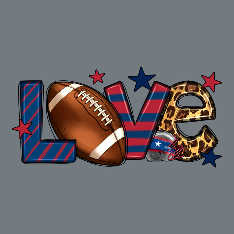 Love Football Team Color Red Blue 4th Of July Heavyweight Sweatshirt by HowdyJamesFarm | Teevron