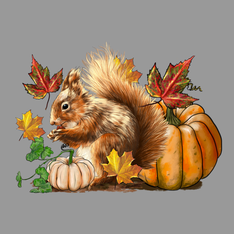 Fall Squirrel Vintage Hoodie by LillyAllenDesigns | Teevron