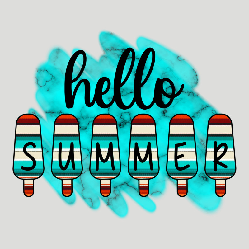 Hello Summer Serape Turquoise Zipper Hoodie by CowCowDesign | Teevron