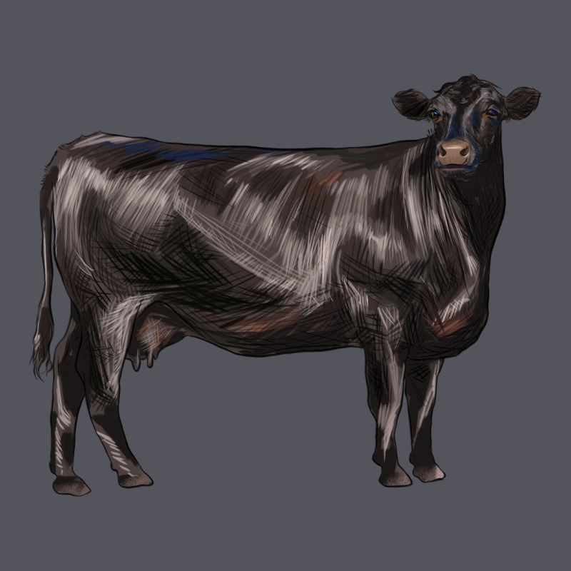 Black Angus Cow Vintage Hoodie by LillyAllenDesigns | Teevron
