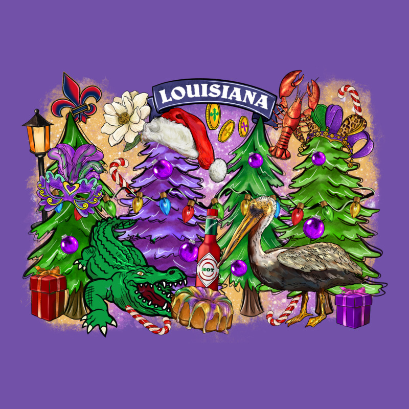 Christmas Louisiana Mardi Gras Trees Premium Sweatshirt by FaDigitalArtStudio | Teevron