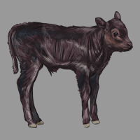 Black Angus Calf Illustrations Vintage Hoodie | Teevron