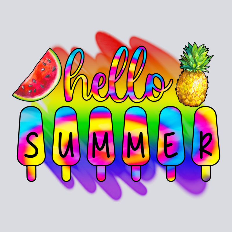 Hello Summer Tie Dye Zipper Hoodie by CowCowDesign | Teevron