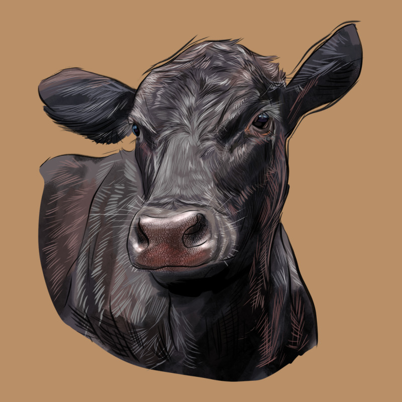 Black Angus Cow Illustrations Vintage Hoodie by LillyAllenDesigns | Teevron
