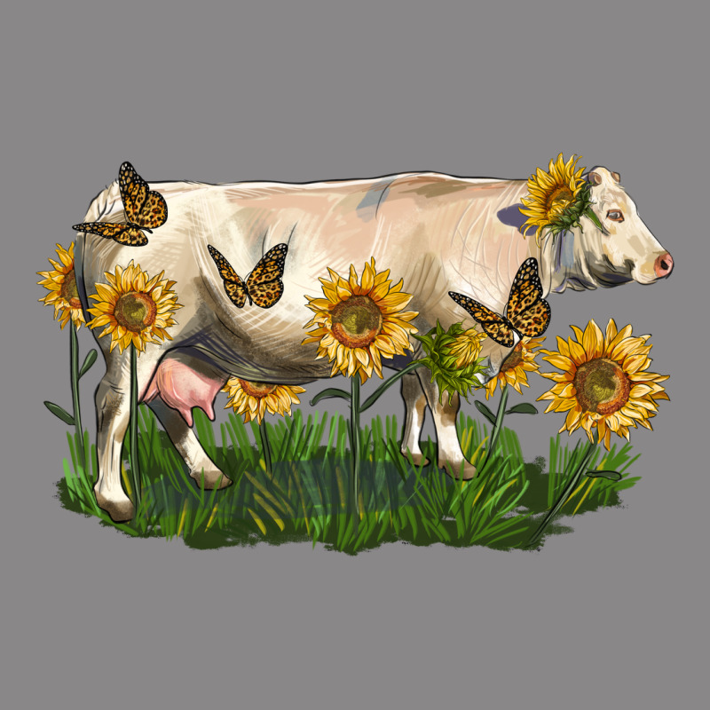 Charolais Cow With Sunflower Vintage Tee by LillyAllenDesigns | Teevron