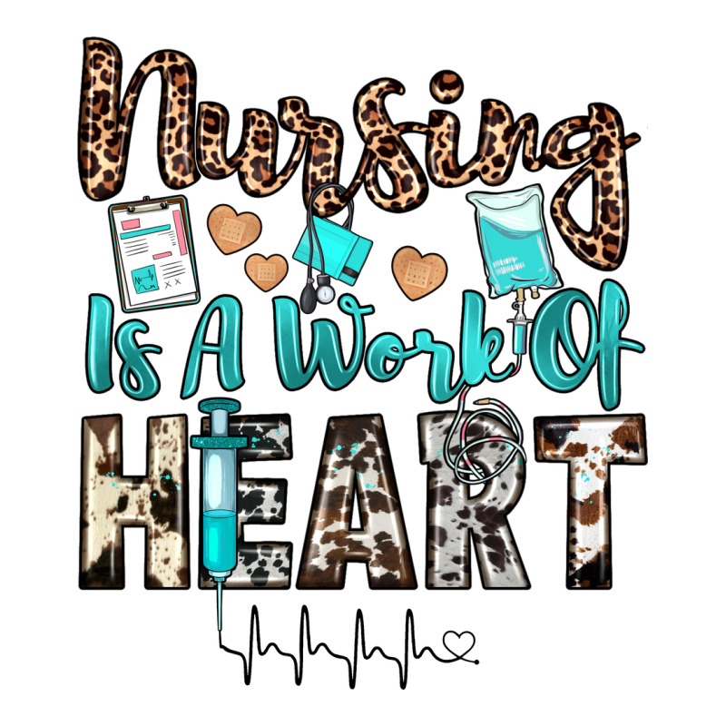 Nursing Is A Work Of Heart Urban Heavy Tee by JahusDesignShop | Teevron