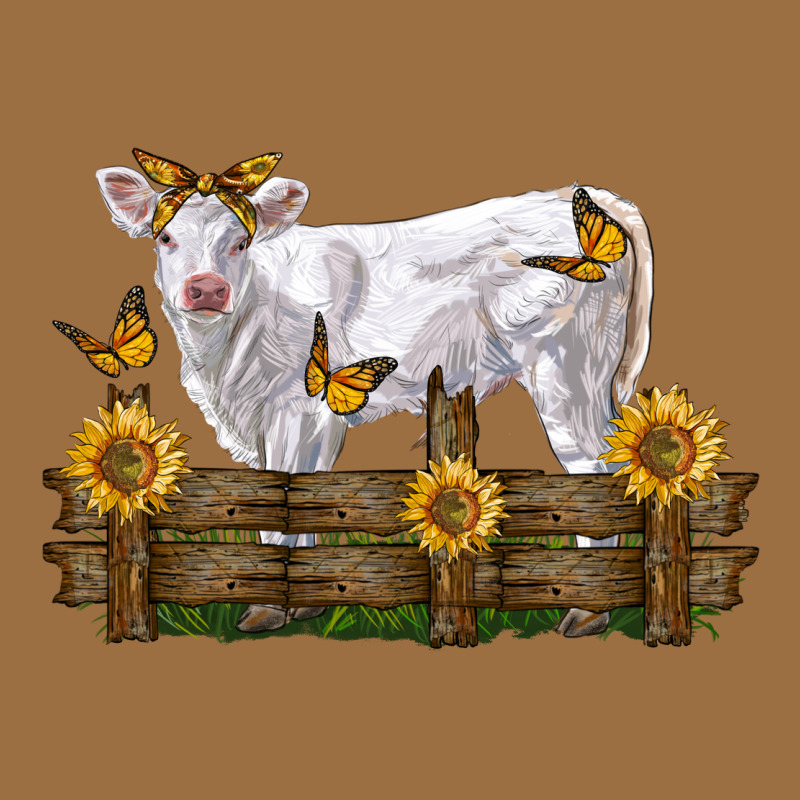 Charolais Calf With Sunflowers Vintage Tee by LillyAllenDesigns | Teevron
