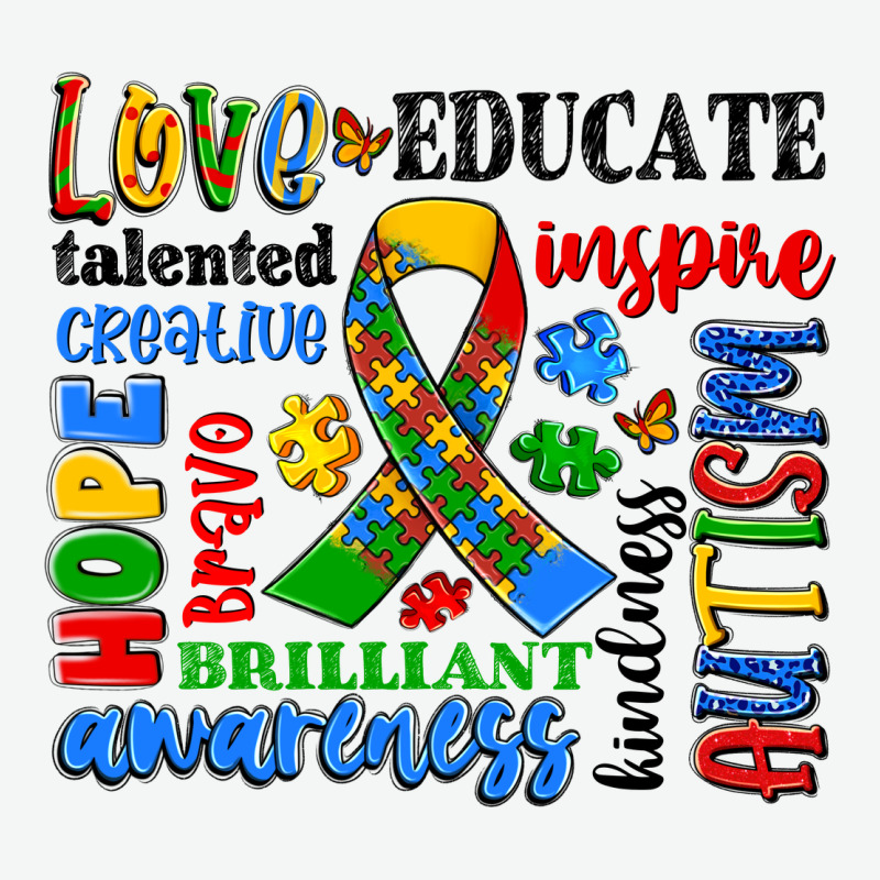 Autism Awareness Typography Urban Heavy Tee by Artiststas | Teevron