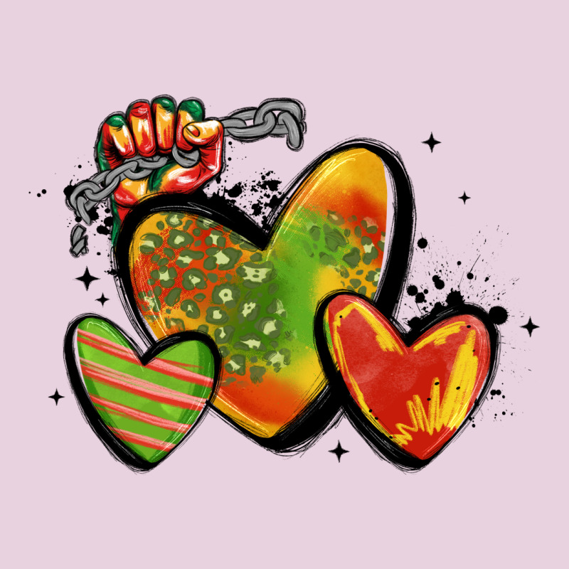 Juneteenth Hearts Ladies Tee by MaliasSmallBusiness | Teevron