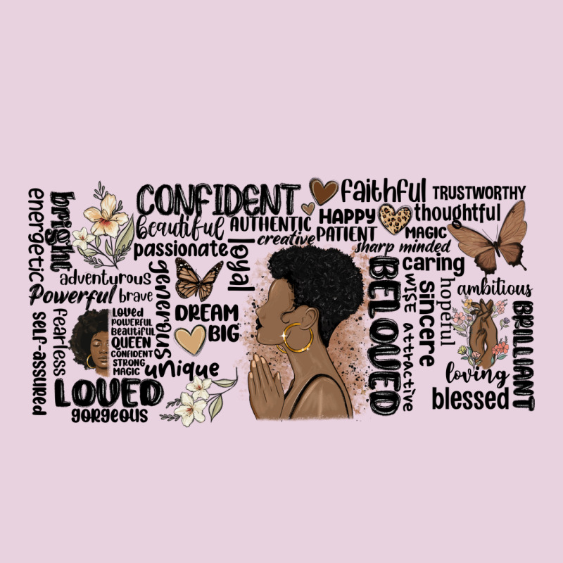 Black Woman Confident Ladies Tee by MaliasSmallBusiness | Teevron
