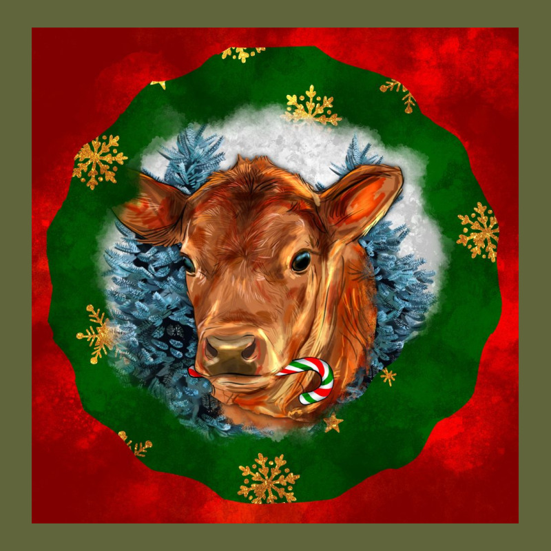 Christmas Red Angus Calf Head Classic Tee by LillyAllenDesigns | Teevron