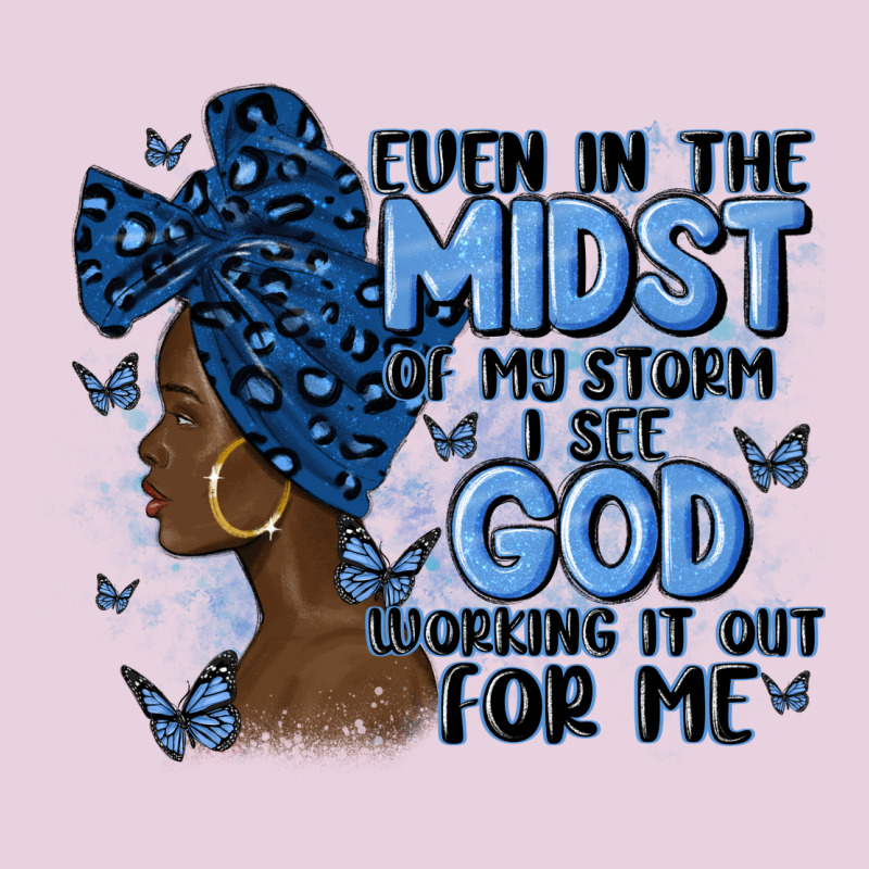 Even In The Midst Of May Storm Afro Woman Ladies Tee by MaliasSmallBusiness | Teevron