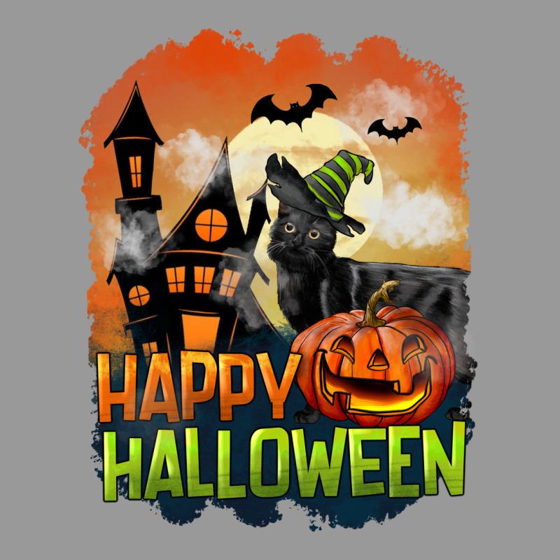 Happy Halloween With Black Cat Vintage Hoodie by LillyAllenDesigns | Teevron
